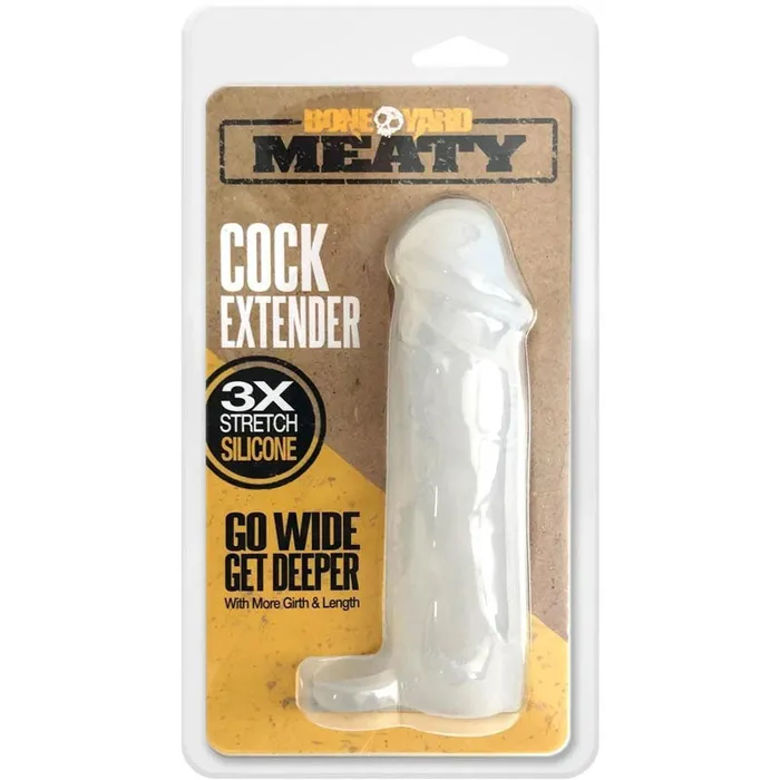 Dildos Boneyard Meaty Cock Extender Clear C1 Releasing