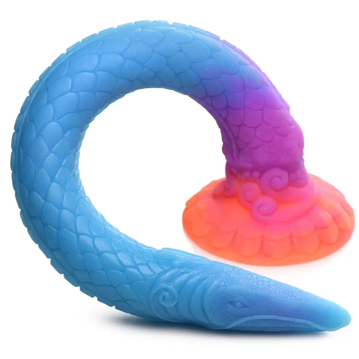 Dildos | Makara Glow-in-the-Dark Silicone Snake Dildo - Creature Cocks