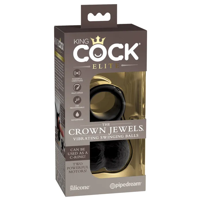 PipeDream King Cock The Crown Jewels Weighted Swinging Vibrating Balls | Dildos