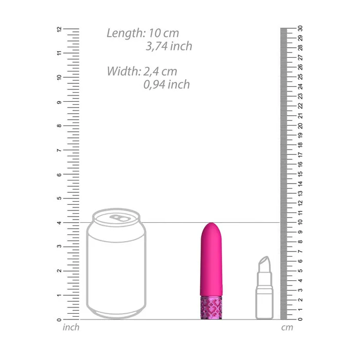 ROYAL GEMS Imperial - Silicone Rechargeable Bullet - Pink 10 cm USB Rechargeable Bullet | Shots Toys Female Sex Toys