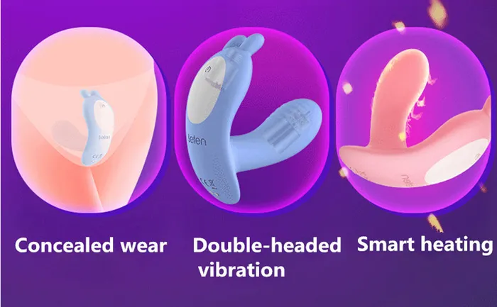 Female Sex Toys | Blissful Delirium Bunny Wireless Bluetooth Remote Control Strap On Panties 10 Speeds Smart Heating Vibrator Clitoris G-Spot Massager