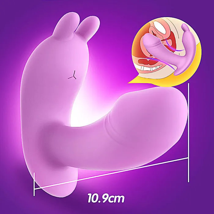 Female Sex Toys | Blissful Delirium Bunny Wireless Bluetooth Remote Control Strap On Panties 10 Speeds Smart Heating Vibrator Clitoris G-Spot Massager