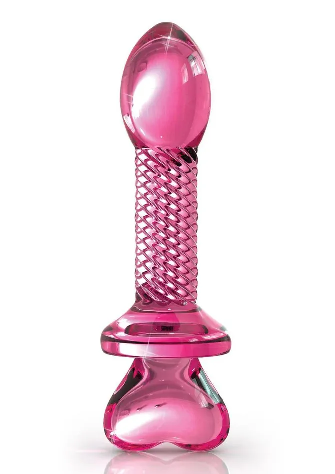 Icicles Icicles No. 82 Textured Glass Juicer Anal Probe with Heart Shaped Handle | Male Sex Toys Icicles Icicles No. 82 Textured Glass Juicer Anal Probe with Heart Shaped Handle | Male Sex Toys