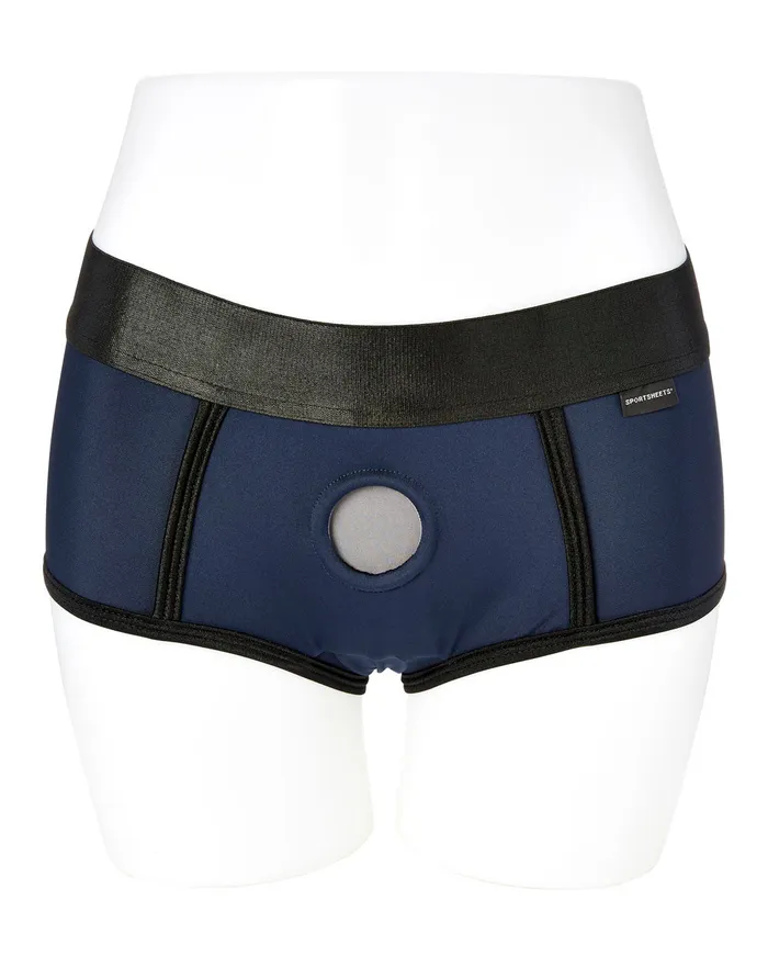 Sportsheets Female Sex Toys | Em. Ex. Active Harness Fit - Navy/graphite.