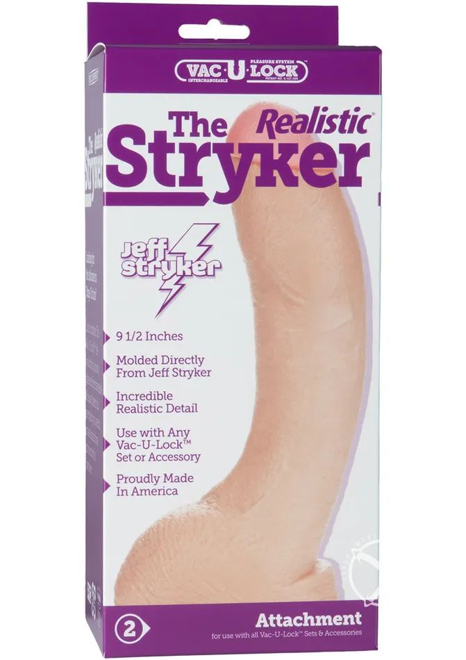 Vac U Lock Stryker Realistic Cock Doc Johnson Dildos