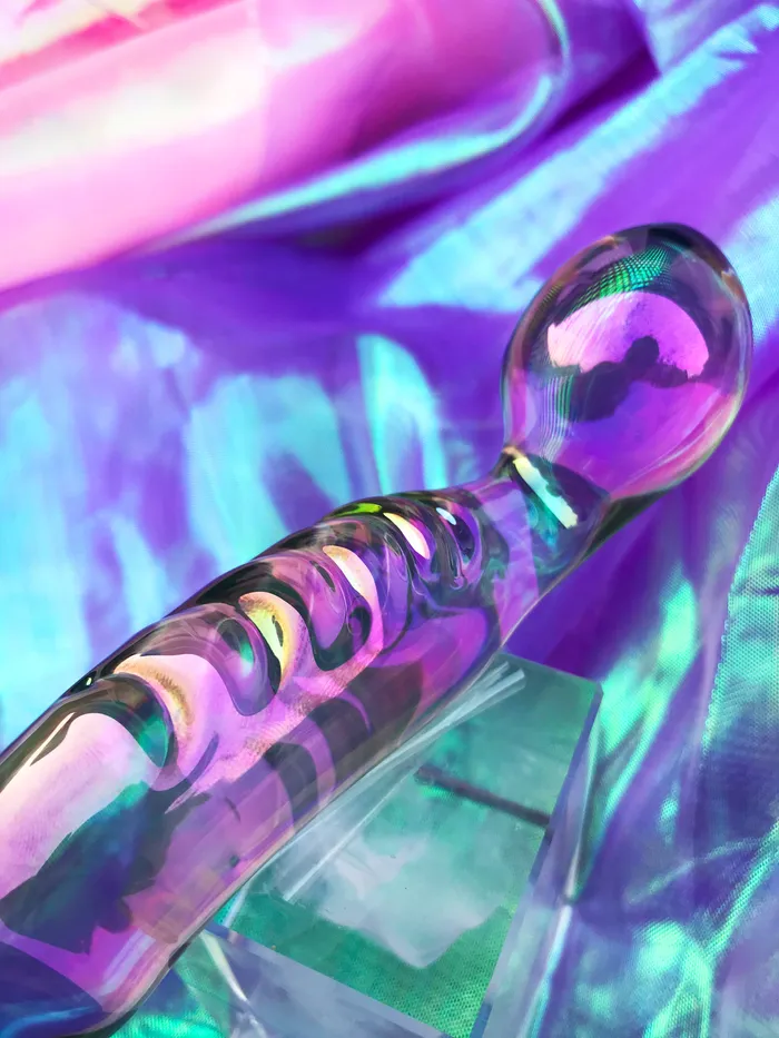 hello.kinky.999 Dildos | 💦  Clear Holographic Glass Dildo 💦