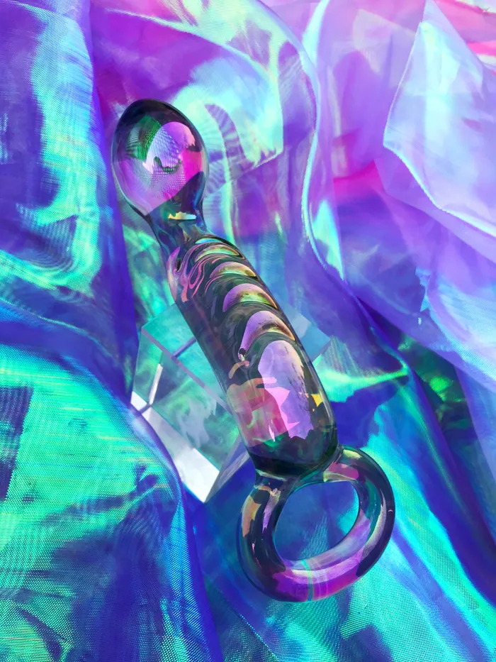 hello.kinky.999 Dildos | 💦  Clear Holographic Glass Dildo 💦