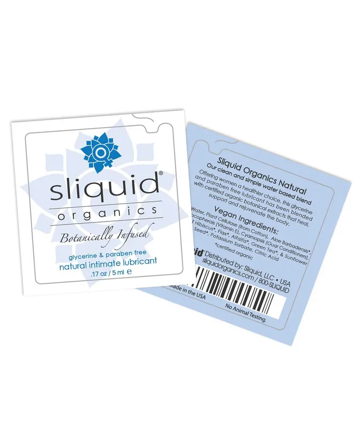 Sexual Health & Wellbeing | Sliquid Organics Natural Intimate Lubricant - .17 oz Pillow - Sliquid