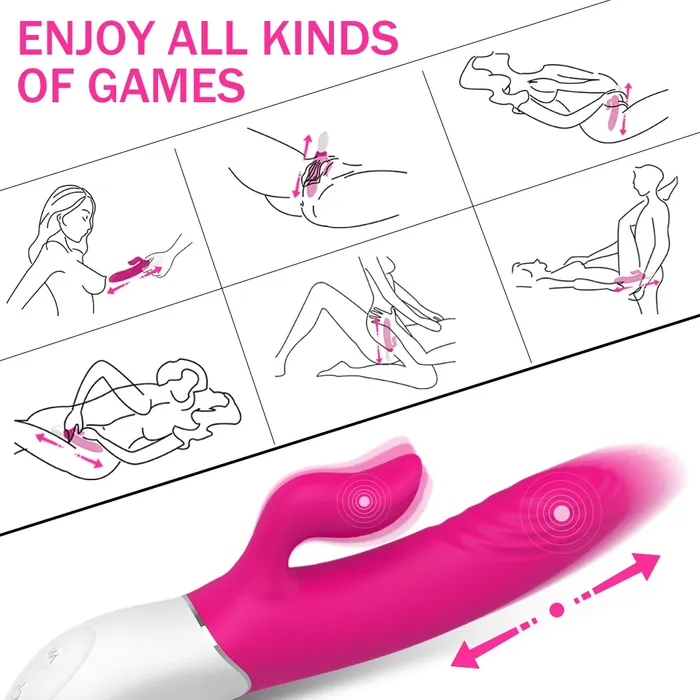 9 Pulsating Vibrating Modes Mute Rabbit G Spot Vibrator with Heating Sorlove Female Sex Toys