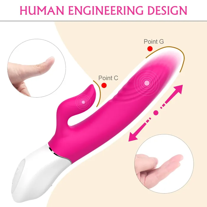 9 Pulsating Vibrating Modes Mute Rabbit G Spot Vibrator with Heating Sorlove Female Sex Toys