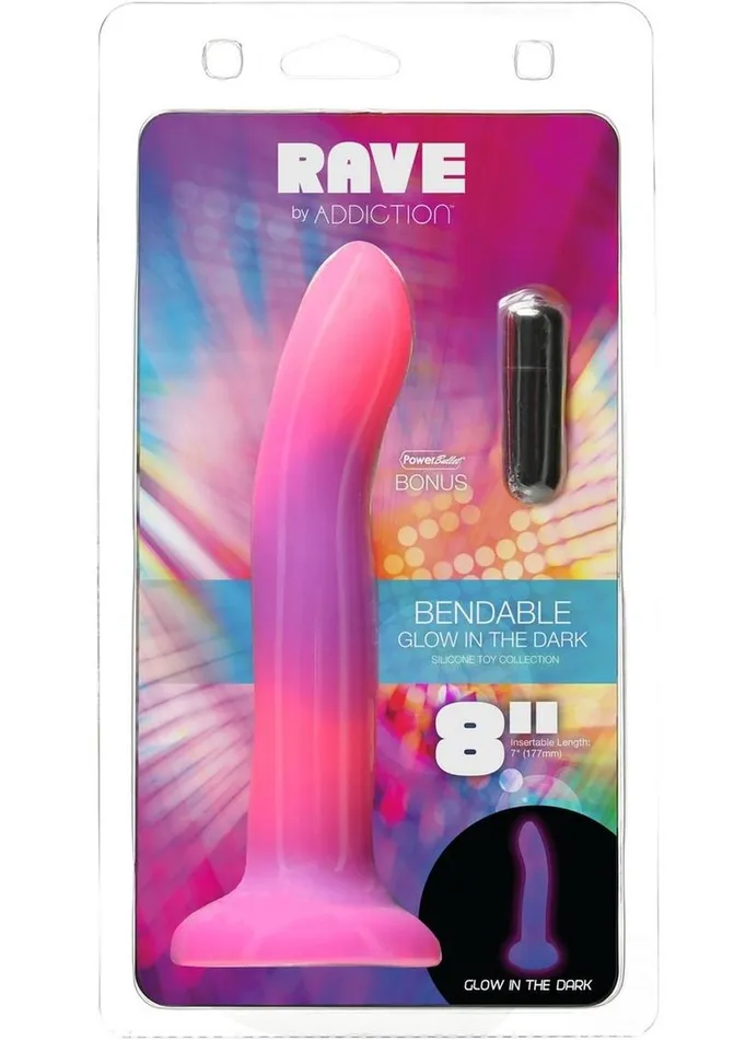 Addiction Rave Silicone Glow In The Dark Dildo Addiction Dildos