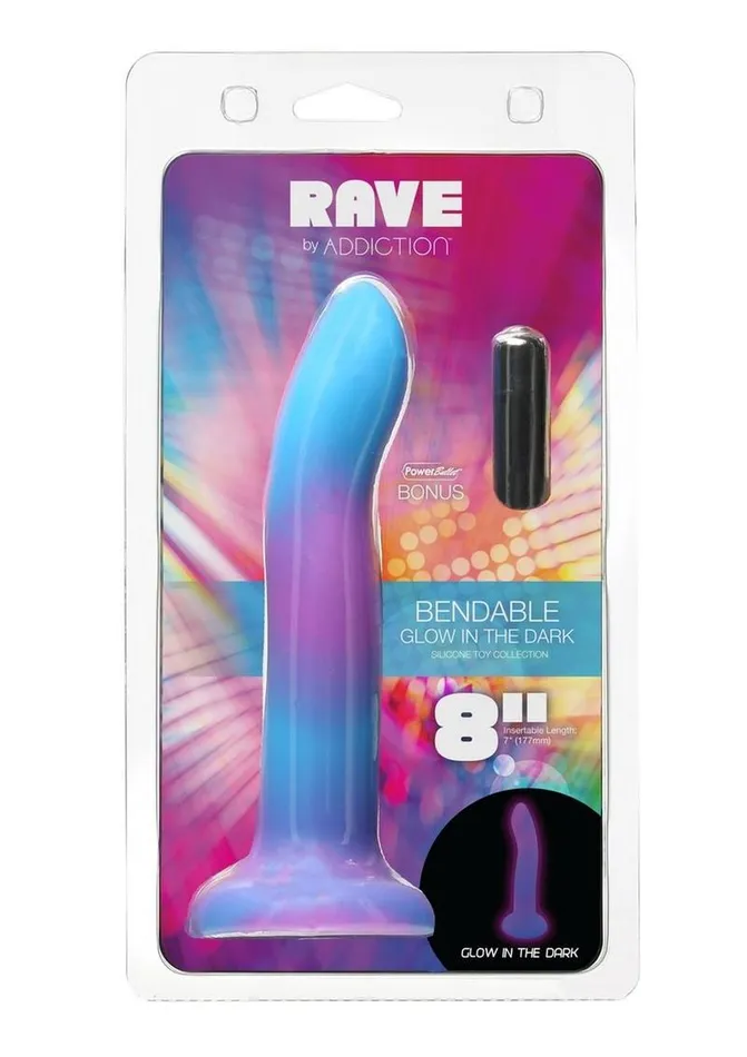 Addiction Rave Silicone Glow In The Dark Dildo Addiction Dildos