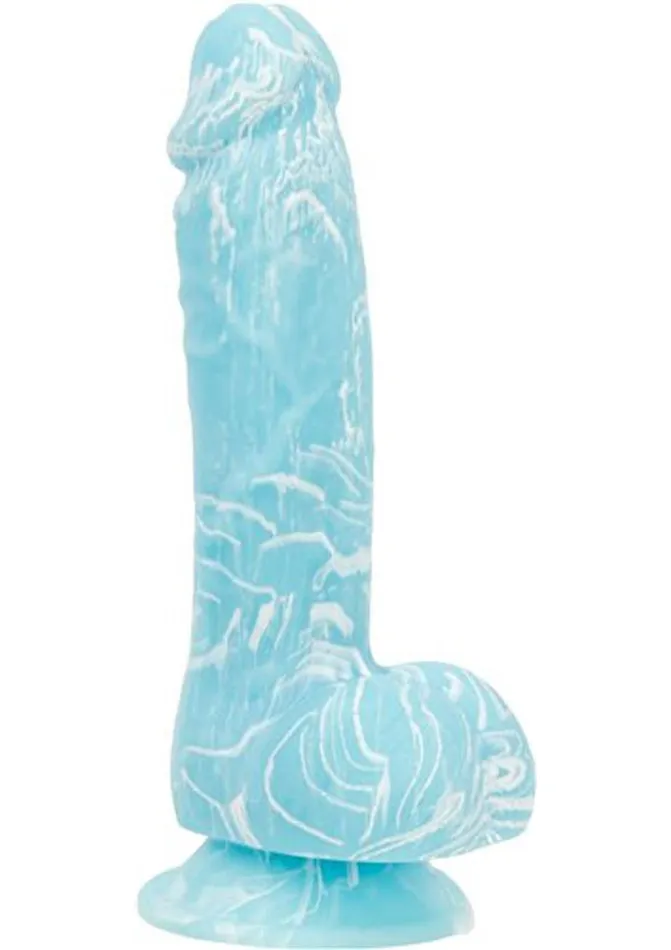 Addiction Toy Collection Luke Silicone Glow In The Dark Dildo with Balls Addiction Dildos