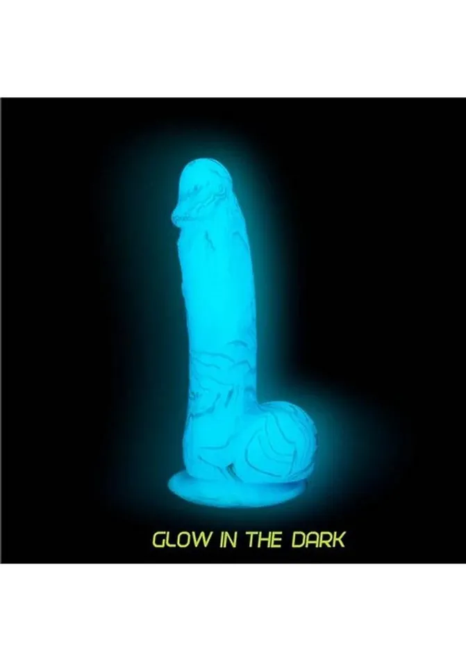 Addiction Toy Collection Luke Silicone Glow In The Dark Dildo with Balls Addiction Dildos