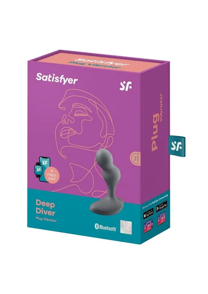 Anal Satisfyer Satisfyer Deep Diver Silicone Vibrating Anal Plug