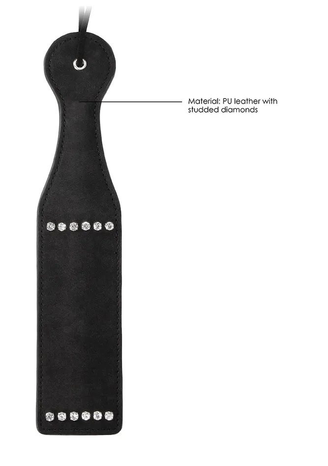 Anal Shots America Diamond Studded Paddle Black