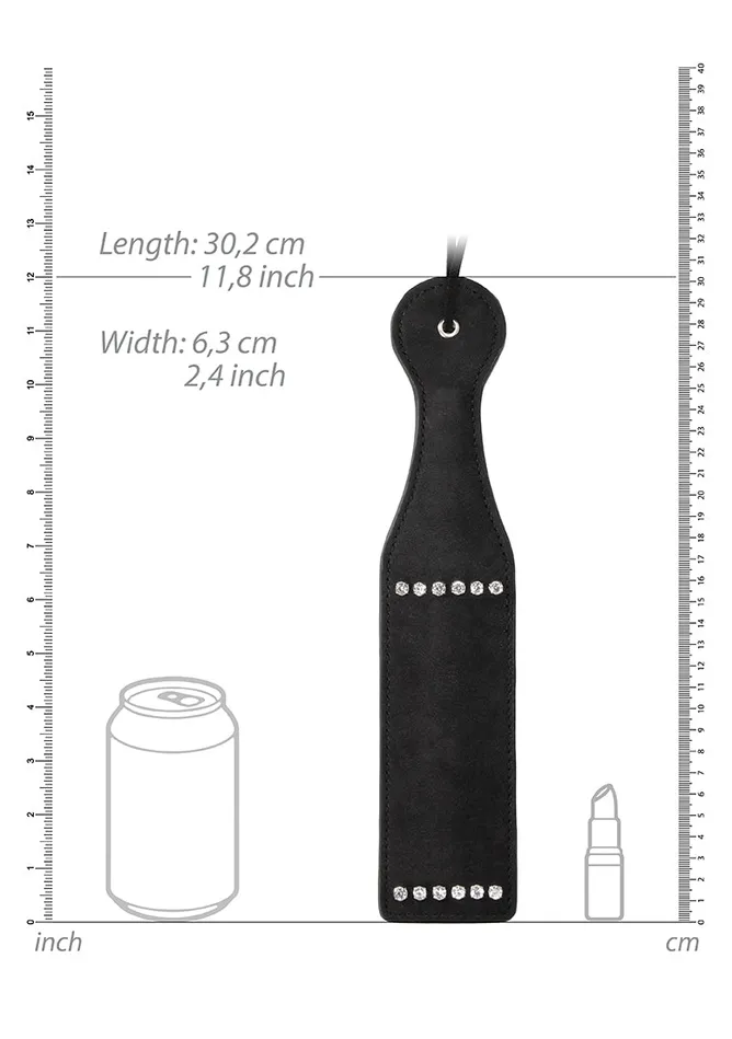 Anal Shots America Diamond Studded Paddle Black