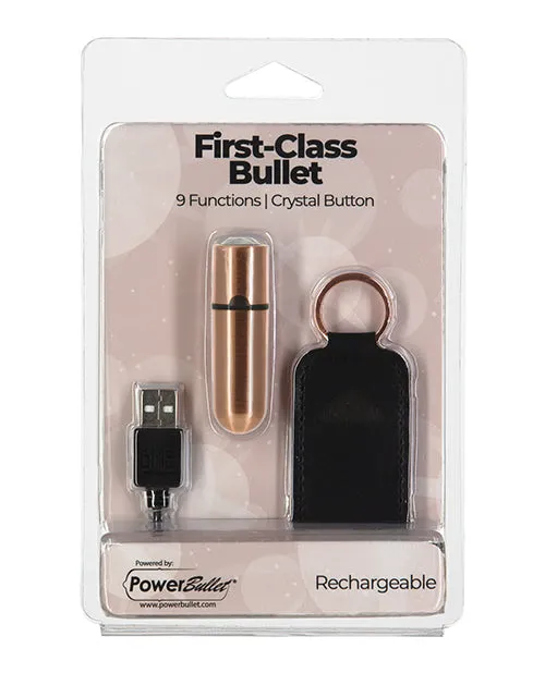 BMS Enterprises Female Sex Toys First Class Mini Rechargeable Bullet Rose Gold