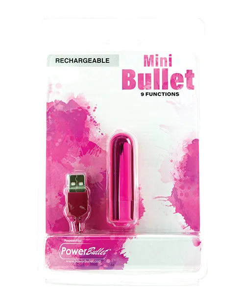 BMS Enterprises Female Sex Toys Mini Bullet Rechargeable Bullet 9 Functions Pink