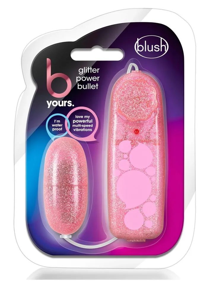 B Yours B Yours Glitter Power Bullet Vibrator with Remote Control Female Sex Toys