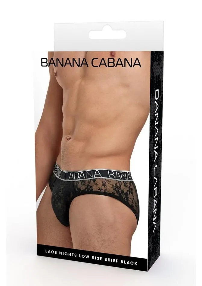 Banana Cabana Lace Nights Low Rise Brief Banana Cabana Female Sex Toys