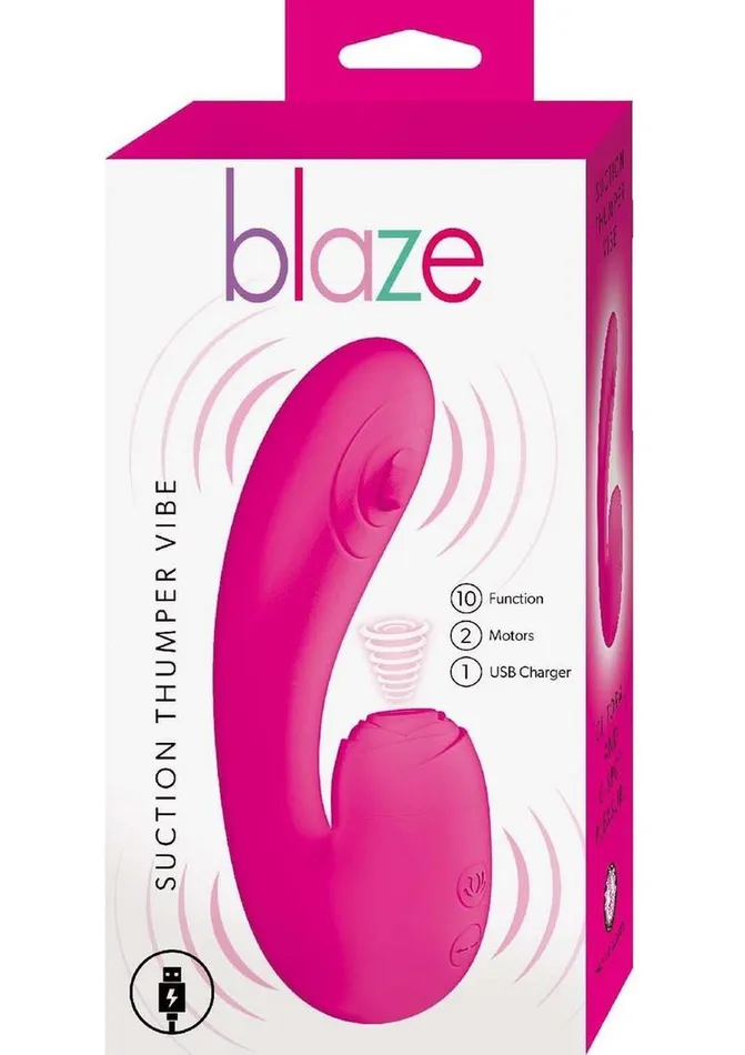 Blaze Female Sex Toys Blaze Suction Thumper Rechargeable Silicone Vibrator Clitoral Stimulator