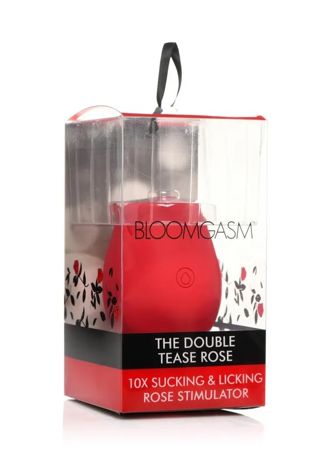 Bloomgasm Female Sex Toys Bloomgasm Double Tease Rose 10x Rechargeable Silicone Sucking and Licking Stimulator