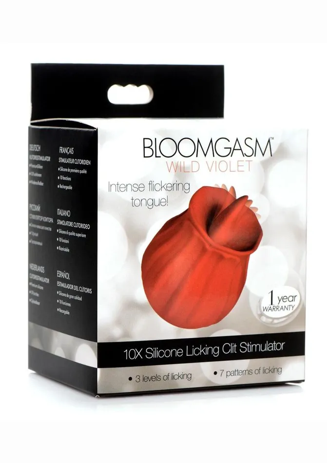 Bloomgasm Female Sex Toys Inmi Bloomgasm Wild Violet Rechargeable Silicone 10x Licking Stimulator