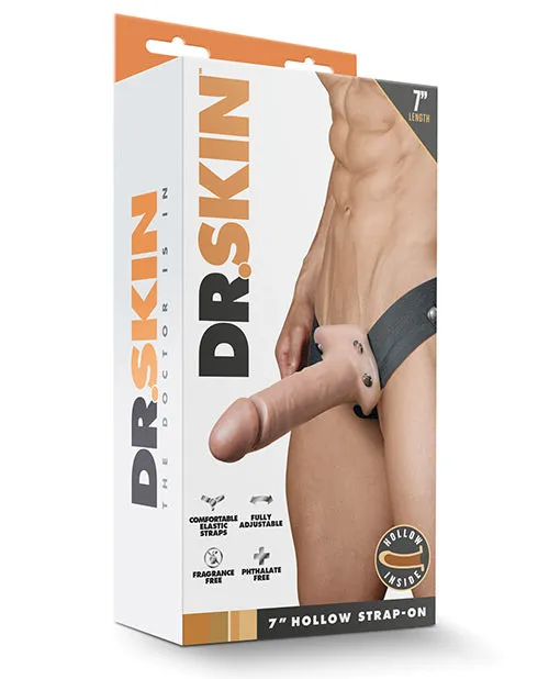 Blush Novelties Female Sex Toys Dr Skin 7 Hollow Strap On Vanilla