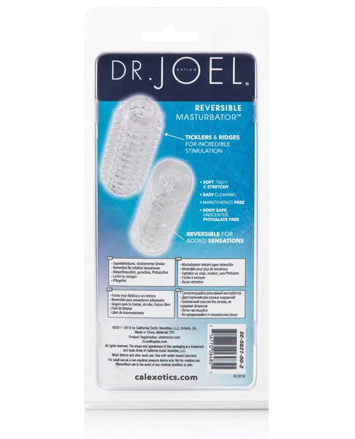 California Exotic Novelties Male Sex Toys Dr Joel Kaplan Reversible Masturbator Clear