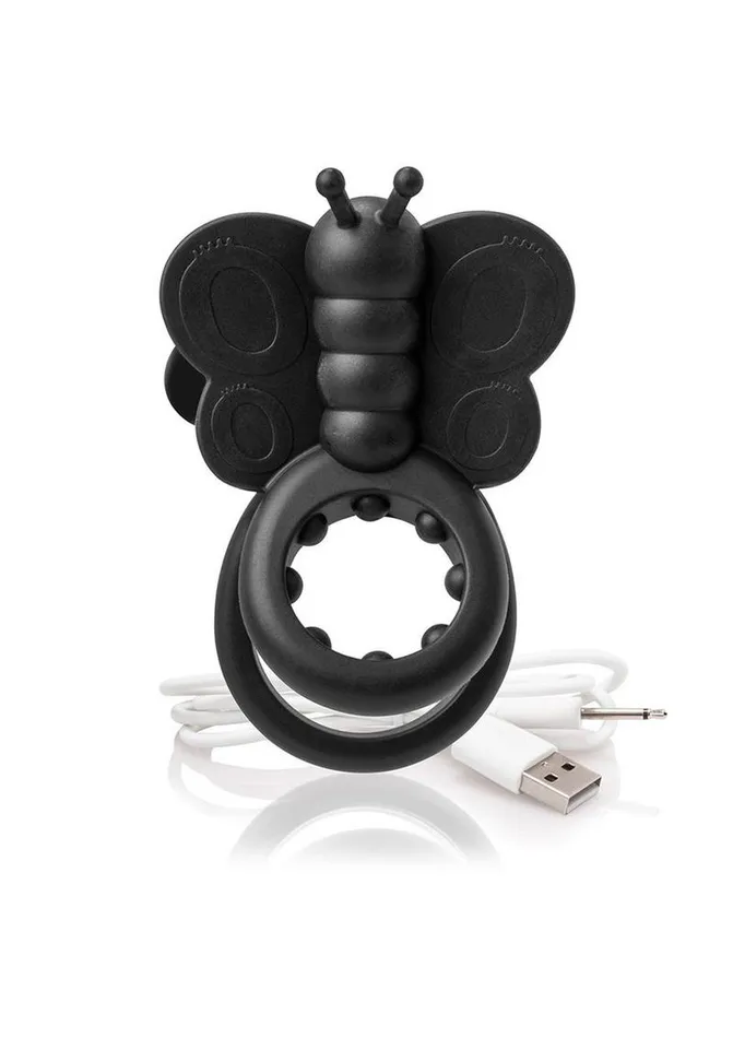 Charged Charged Monarch USB Rechargeable Butterfly Vibe Silicone Cock Ring Waterproof Male Sex Toys