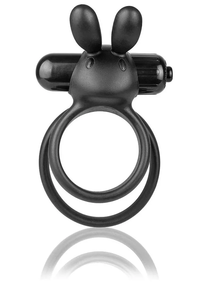 Charged Couples Charged Ohare XL Silicone USB Rechargeable Wearable Rabbit Vibrating Cock Ring Black Individual