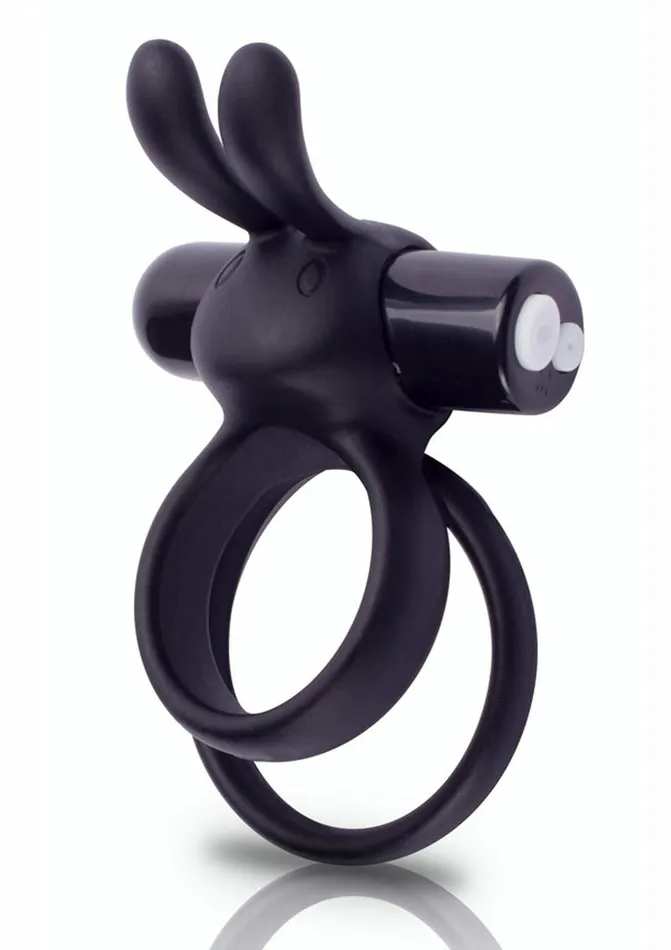 Charged Couples Charged Ohare XL Silicone USB Rechargeable Wearable Rabbit Vibrating Cock Ring Black Individual