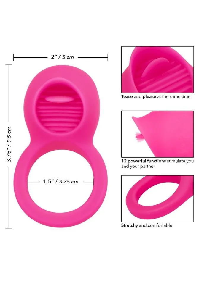 Couples Enhancers Male Sex Toys Silicone Vibrating Teasing Tongue Enhancer Cock Ring