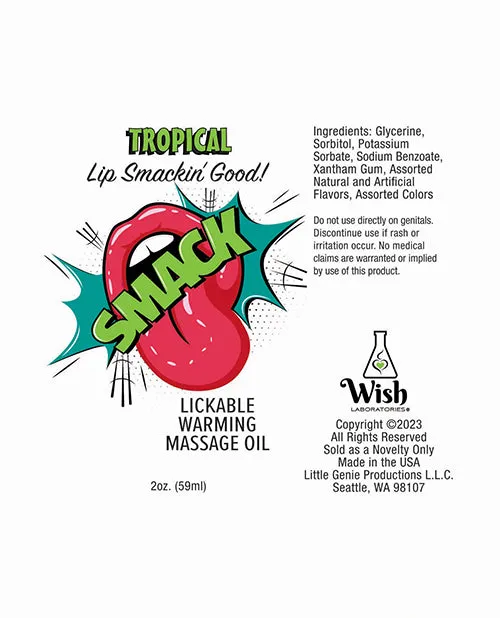 Couples Little Genie Productions LLC Smack Warming Massage Oil 2 oz Cherry