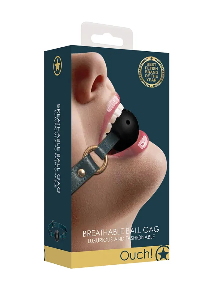 Couples Shots America Ouch Halo Breathable Ball Gag Green