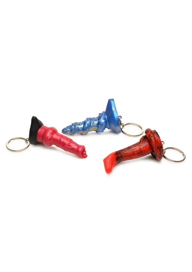 Creature Cocks Dildos Creature Cocks King Cobra HellHound and Lord Kraken Keychain Set 3 Piece Assorted