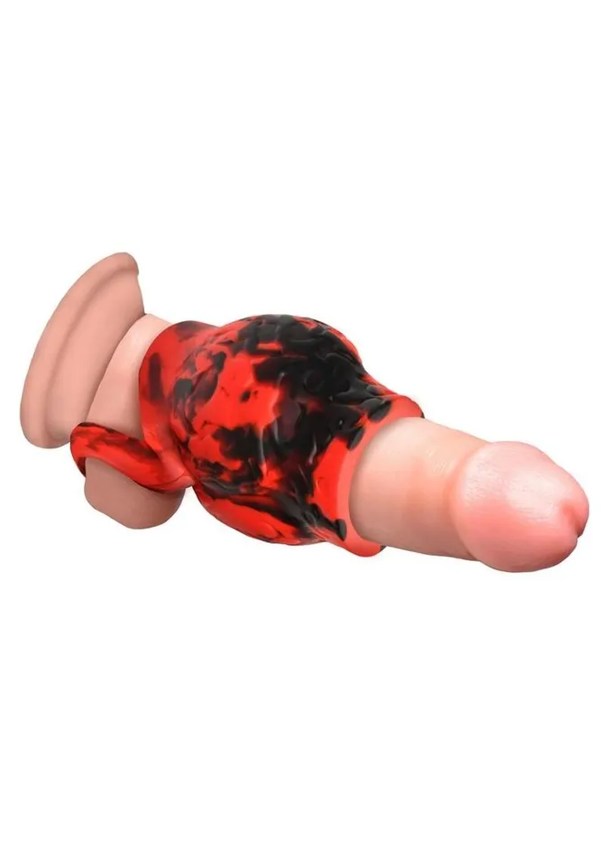 Creature Cocks Hell Hound Silicone Penis Sleeve and Ball Stretcher Creature Cocks Male Sex Toys