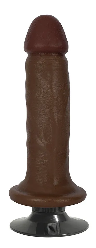 Curve Toys Jock 6 Vibrating Dildo No Balls Chocolate Dildos