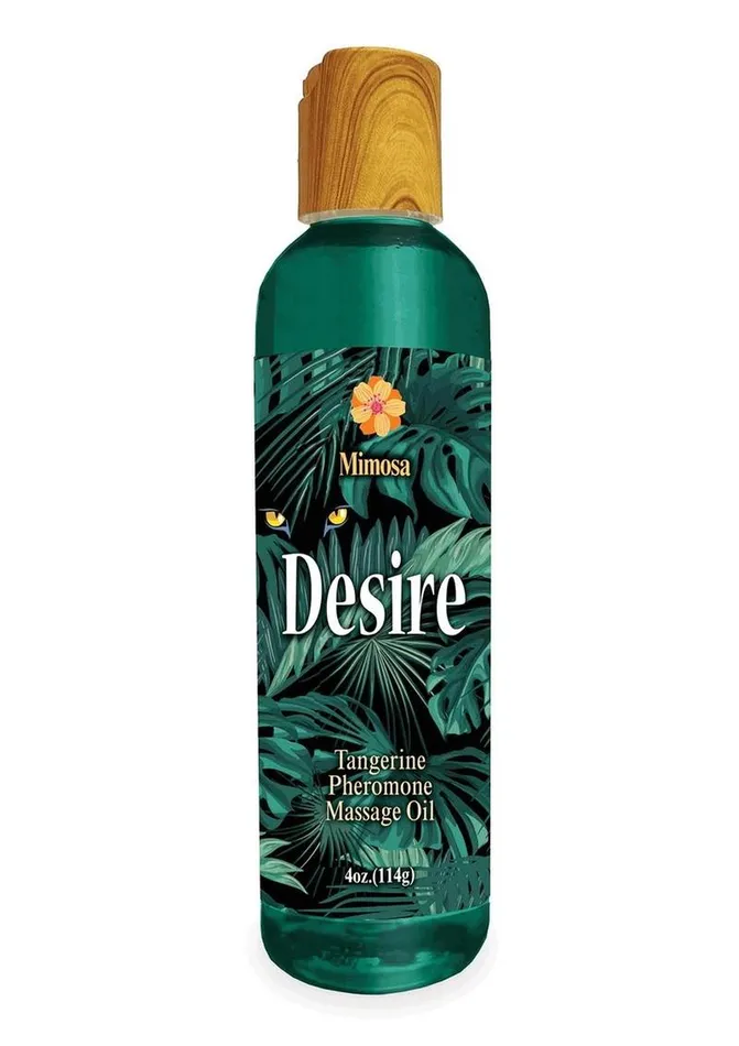 Desire by Little Genie Couples Desire Pheromone Massage Oil 4oz Tangerine