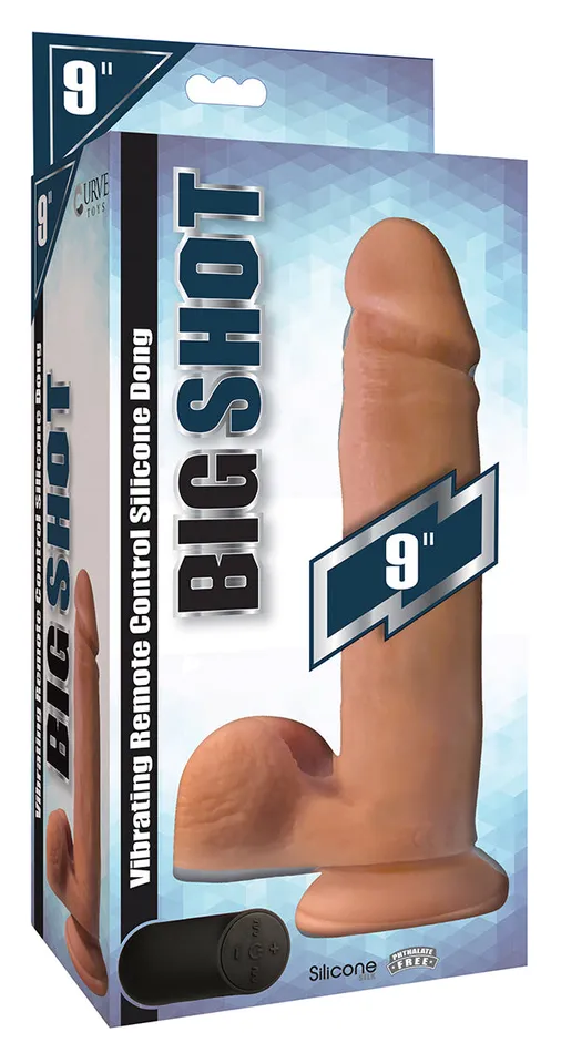 Dildos Big Shot Liquid Silicone Dildo w Balls Curve Toys