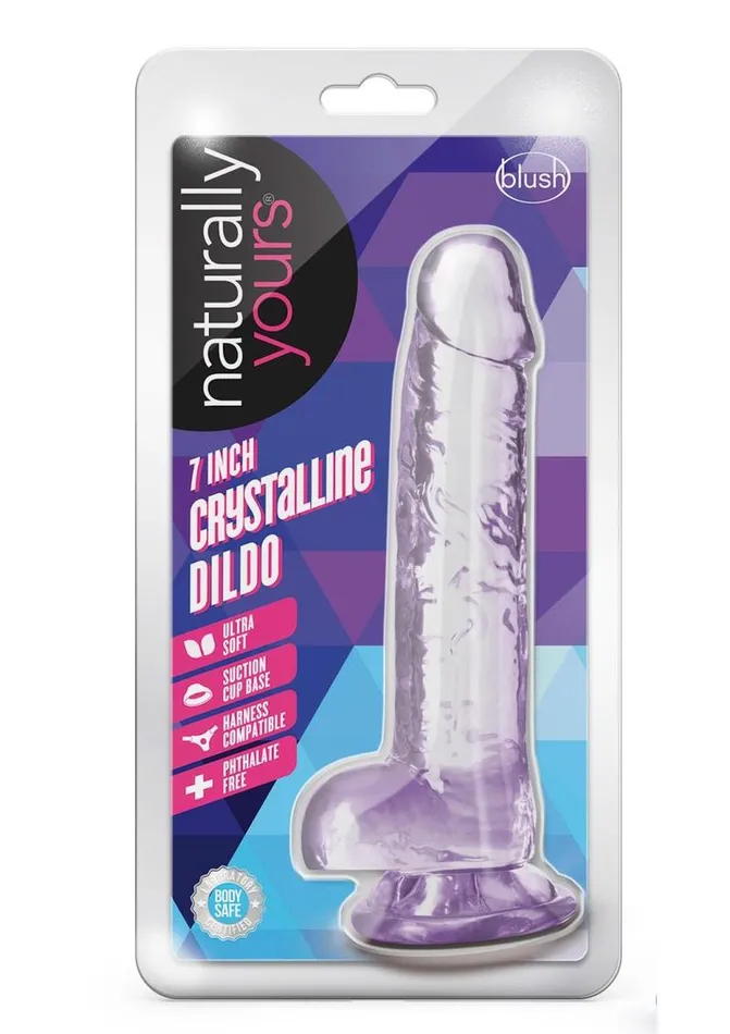 Dildos Naturally Yours Naturally Yours Crystalline Dildo 7in Amethyst