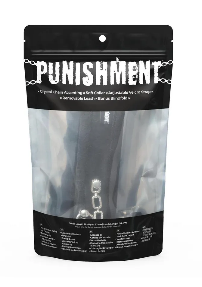 Dildos Punishment Punishment Crystal Detail Collar and Leash