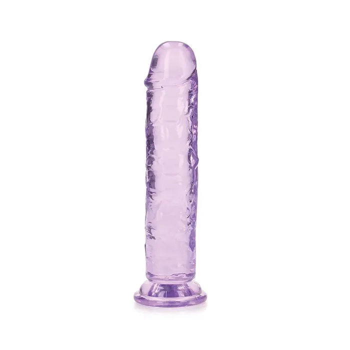 Dildos RealRock Crystal Clear 7 Straight Dildo Purple Shots America LLC