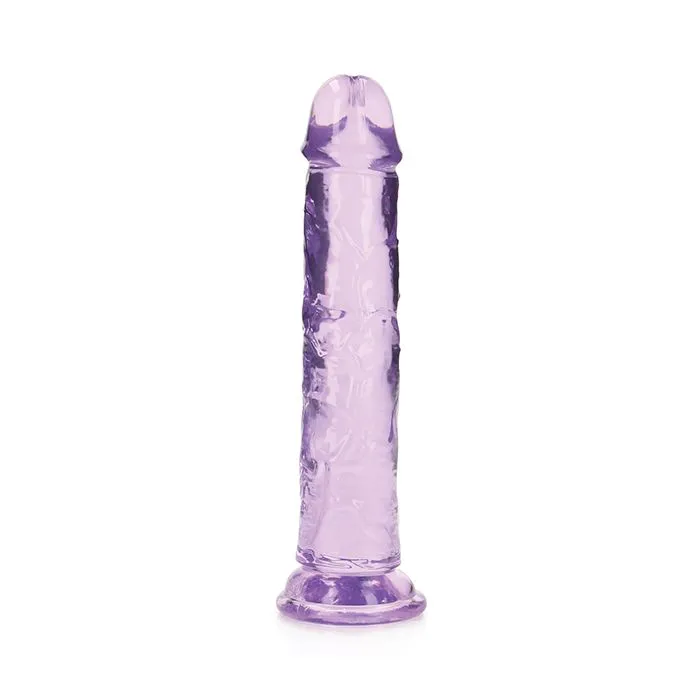 Dildos RealRock Crystal Clear 7 Straight Dildo Purple Shots America LLC