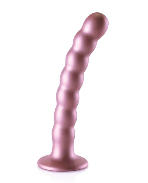 Dildos Shots America LLC Shots Ouch 65 Beaded Gspot Dildo Rose Gold