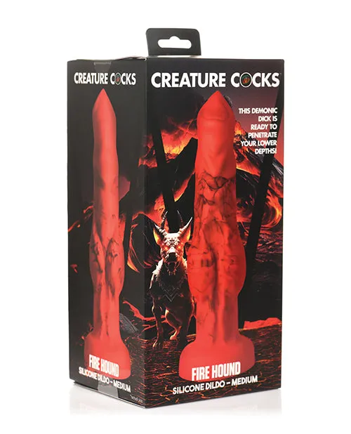 Dildos Xr LLC Creature Cocks Fire Hound Silicone Dildo Medium