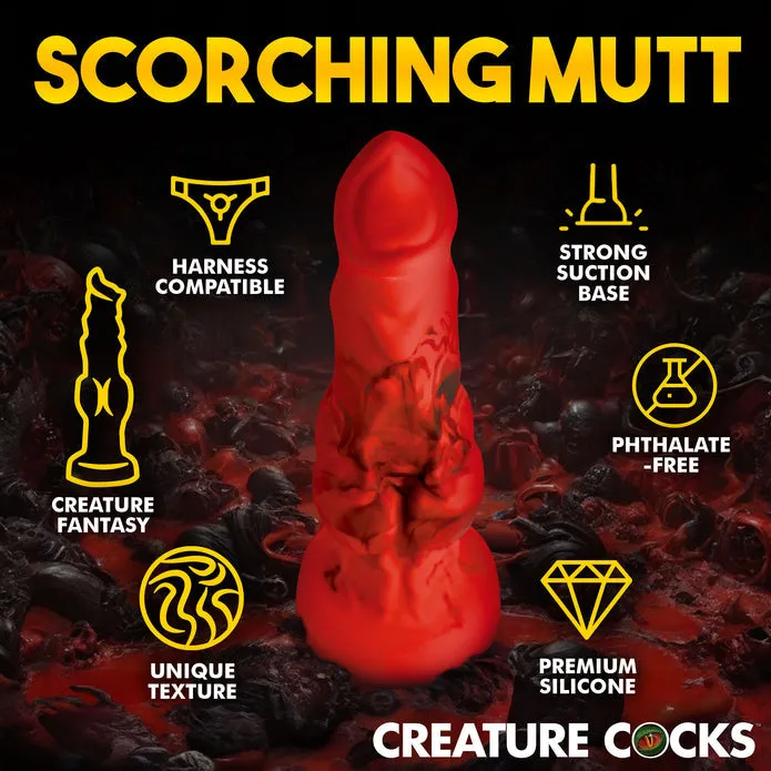 Dildos Xr LLC Creature Cocks Fire Hound Silicone Dildo Medium