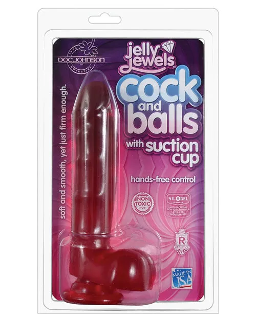 Doc Johnson Dildos Jelly Cock and Balls w Suction Cup