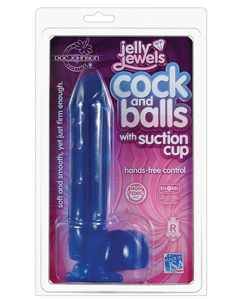 Doc Johnson Dildos Jelly Cock and Balls w Suction Cup